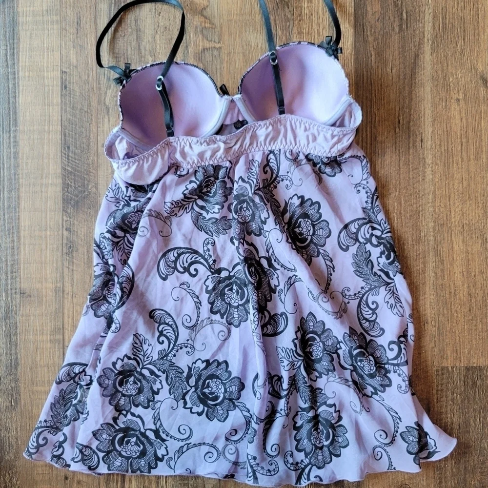 Apt 9 Purple Black Mesh Bra Top